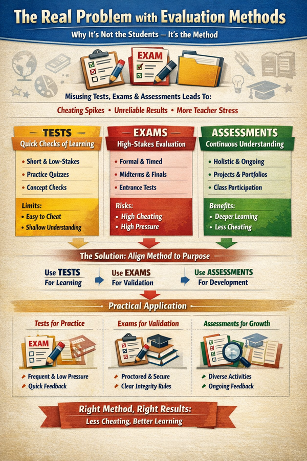 Test vs Exam vs Assessment — A Practical Guide for Teachers